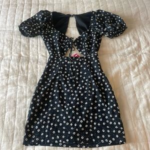 NWT Beginning Boutique Stuck with U dress - black Ditsy size 4 / US 0